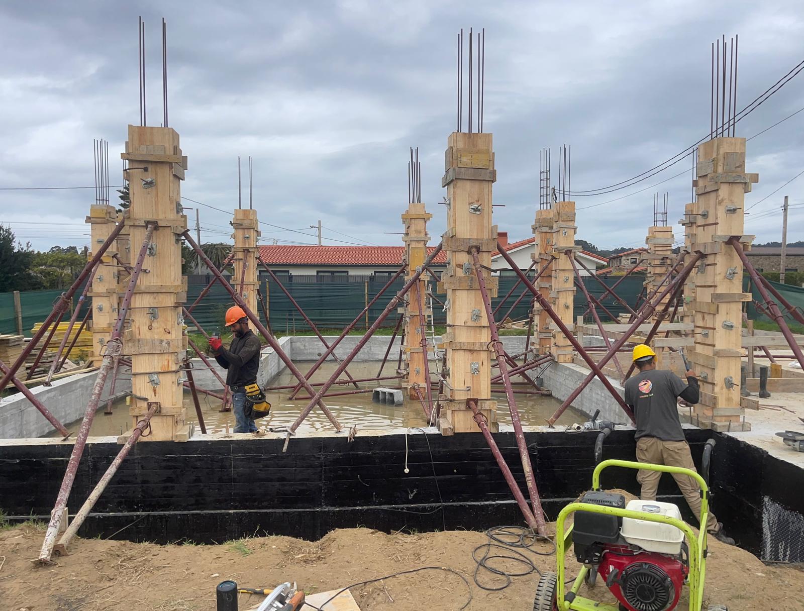 Elementos de cofragem concluídos