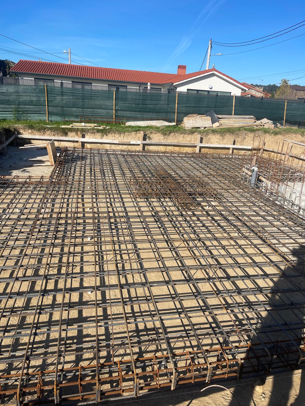 Aço preparado para concretagem